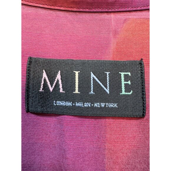 Mine Women's Button Down Shirt Long Sleeve Size XL Multicolor Plaid Lightweight - Picture 3 of 10